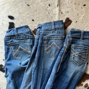 BUNDLE of three pairs!! Ariat real denim. Women’s size 28 extra long.